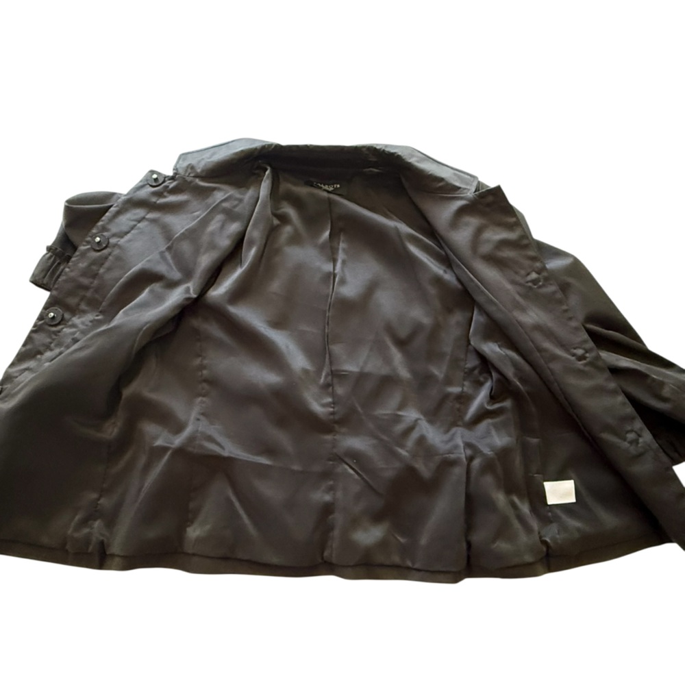 Talbots Black Ruffle Front Blazer 8P Career Wear Professional Jacket - Picture 3 of 13